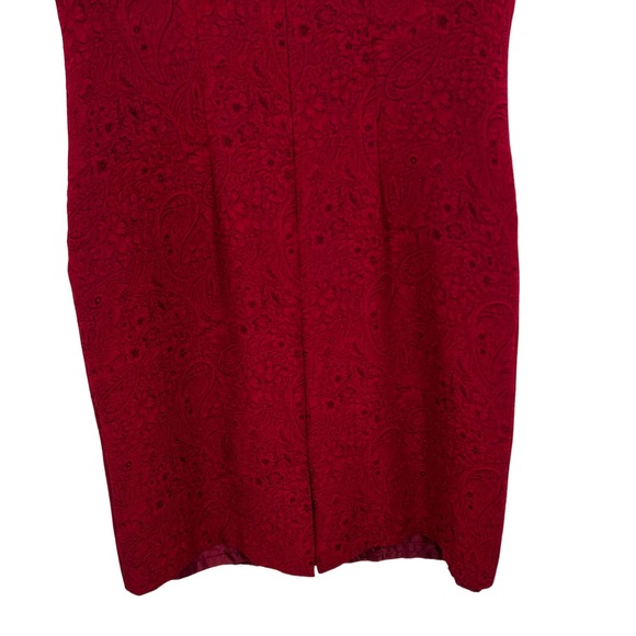 Coldwater Creek Womens Size 14 Red Formal Dress Dinner Party Event Mature Work - Picture 7 of 8